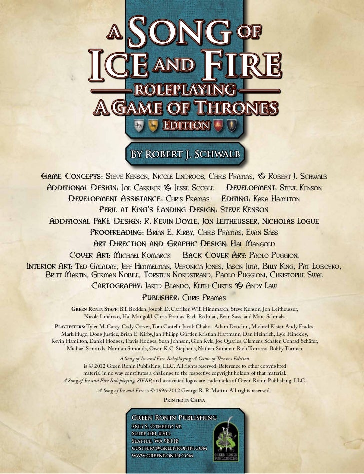 a song of ice and fire pdf