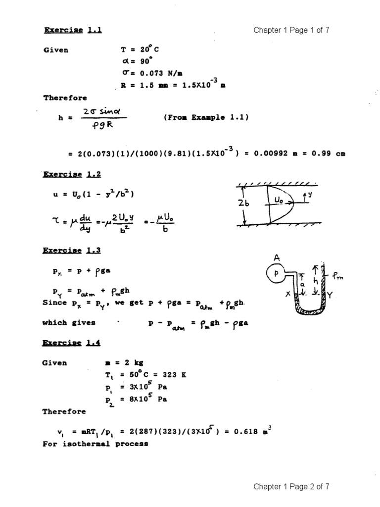 fluid statics problems and solutions pdf