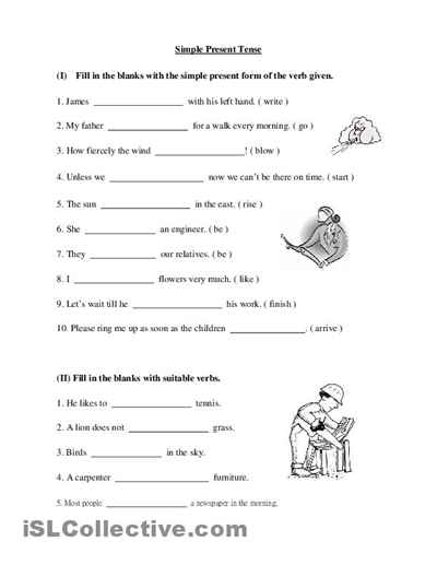 verb to be present tense exercises pdf